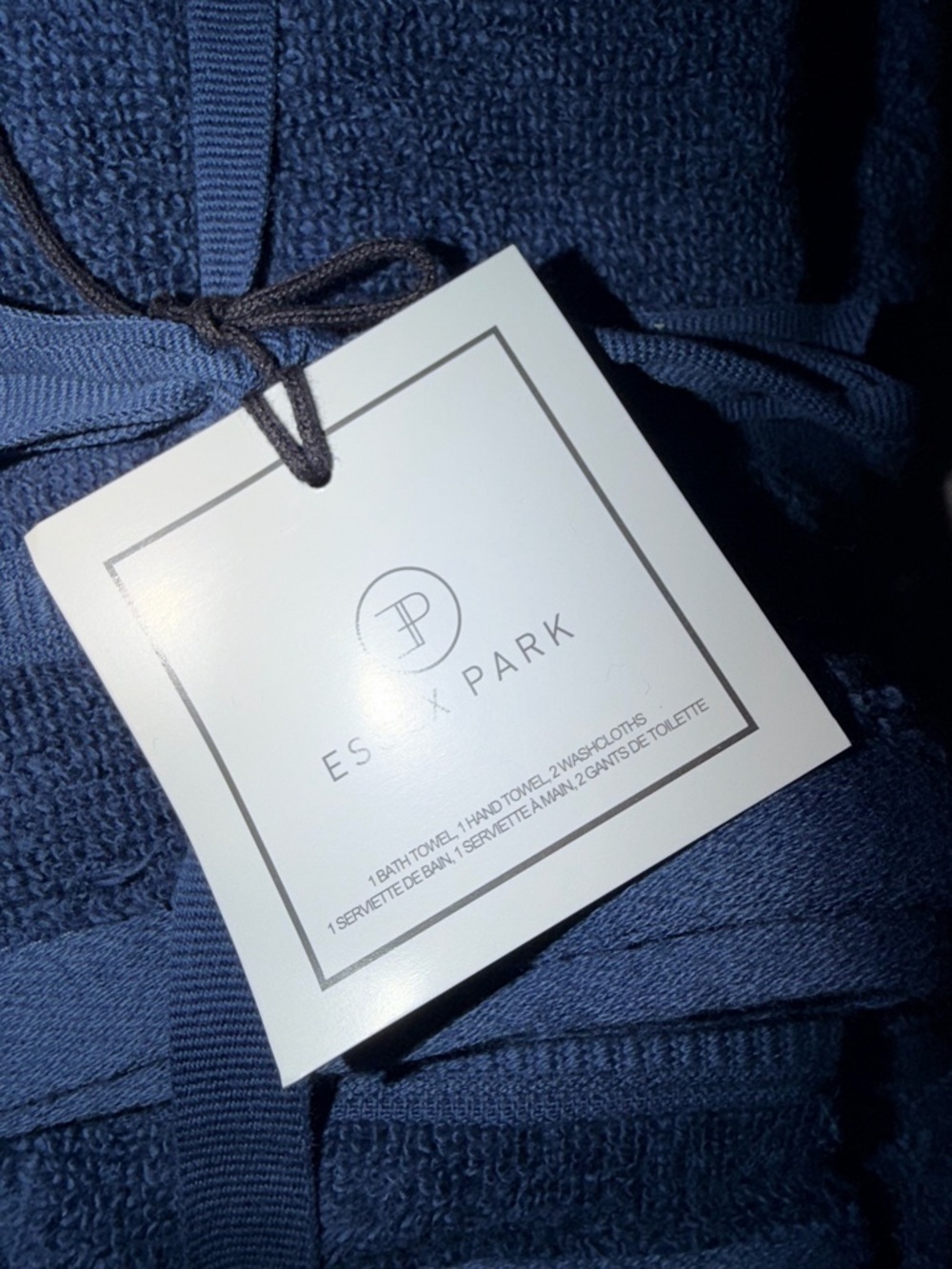 ESSEX PARK 4 Piece Towel Set Dark Blue BRAND NEW Cotton - Picture 3 of 7